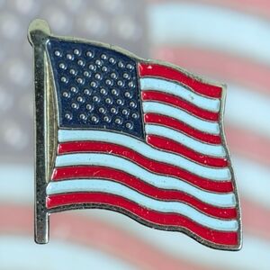 Vintage American Flag Tie Tack Lapel Pin Hat Suit Collectible 60s Coat Patriotic
